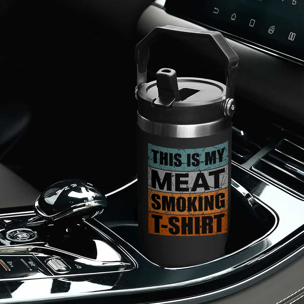 Retro BBQ Smoker This is My Meat Smoking Flip Straw Tumbler TS10 Print Your Wear
