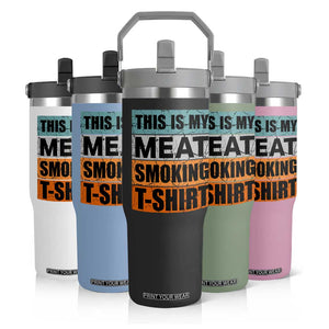 Retro BBQ Smoker This is My Meat Smoking Flip Straw Tumbler TS10 Print Your Wear