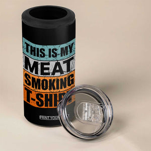 Retro BBQ Smoker This is My Meat Smoking 4 in 1 Can Cooler Tumbler TS10 Print Your Wear