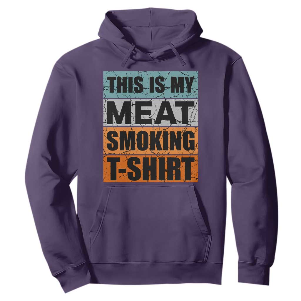 Retro BBQ Smoker This is My Meat Smoking Hoodie TS10 Purple Print Your Wear