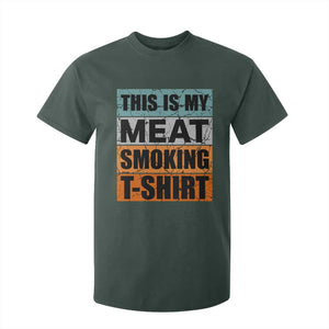 Retro BBQ Smoker This is My Meat Smoking T Shirt For Kid TS10 Dark Forest Green Print Your Wear