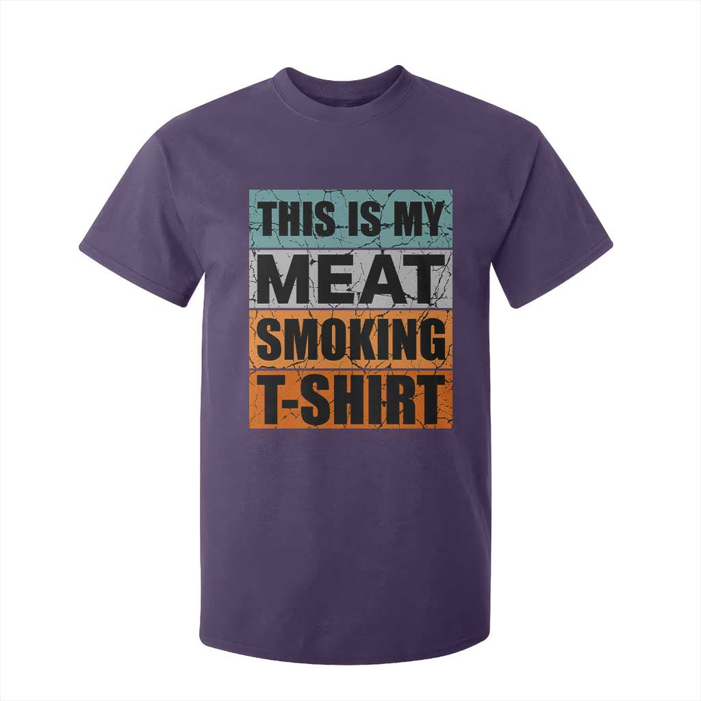 Retro BBQ Smoker This is My Meat Smoking T Shirt For Kid TS10 Purple Print Your Wear