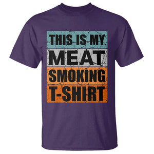 Retro BBQ Smoker This is My Meat Smoking T Shirt TS10 Purple Print Your Wear