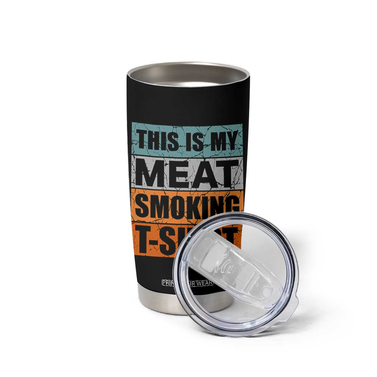 Retro BBQ Smoker This is My Meat Smoking Tumbler Cup TS10 Print Your Wear