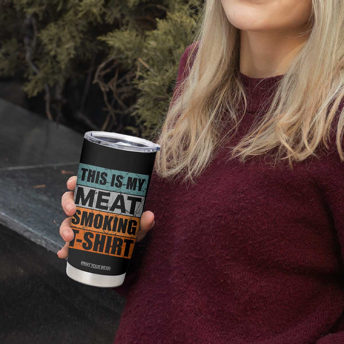 Retro BBQ Smoker This is My Meat Smoking Tumbler Cup TS10 Print Your Wear