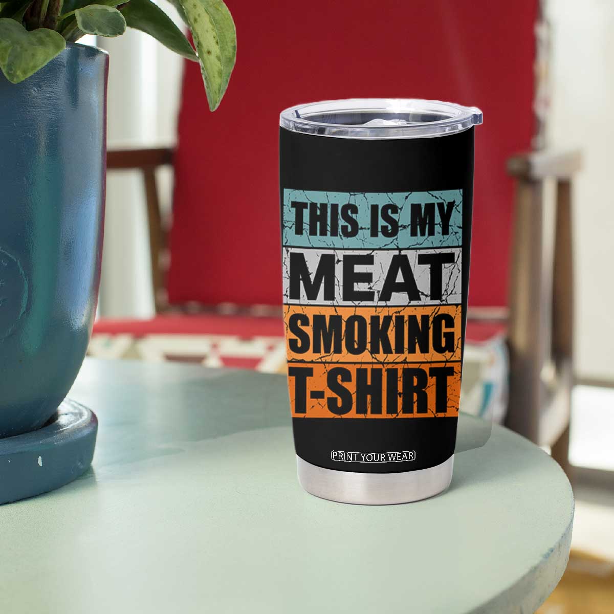 Retro BBQ Smoker This is My Meat Smoking Tumbler Cup TS10 Print Your Wear