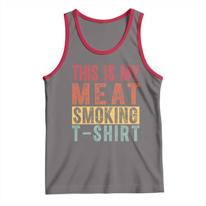Vintage BBQ This Is My Meat Smoking Tank Top TS10 Deep Heather Red Print Your Wear