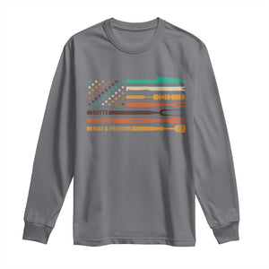 BBQ Long Sleeve Shirt With American Flag Brisket Butts Ribs and Freedom Grilling Gifts TS10 Charcoal Print Your Wear