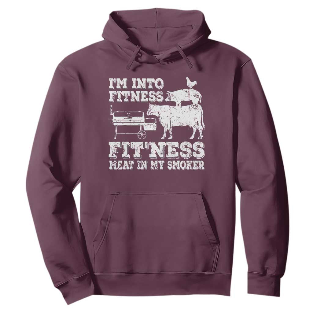 Funny BBQ Hoodie Meat Smoking Barbeque Griller Grilling Gifts TS10 Maroon Print Your Wear