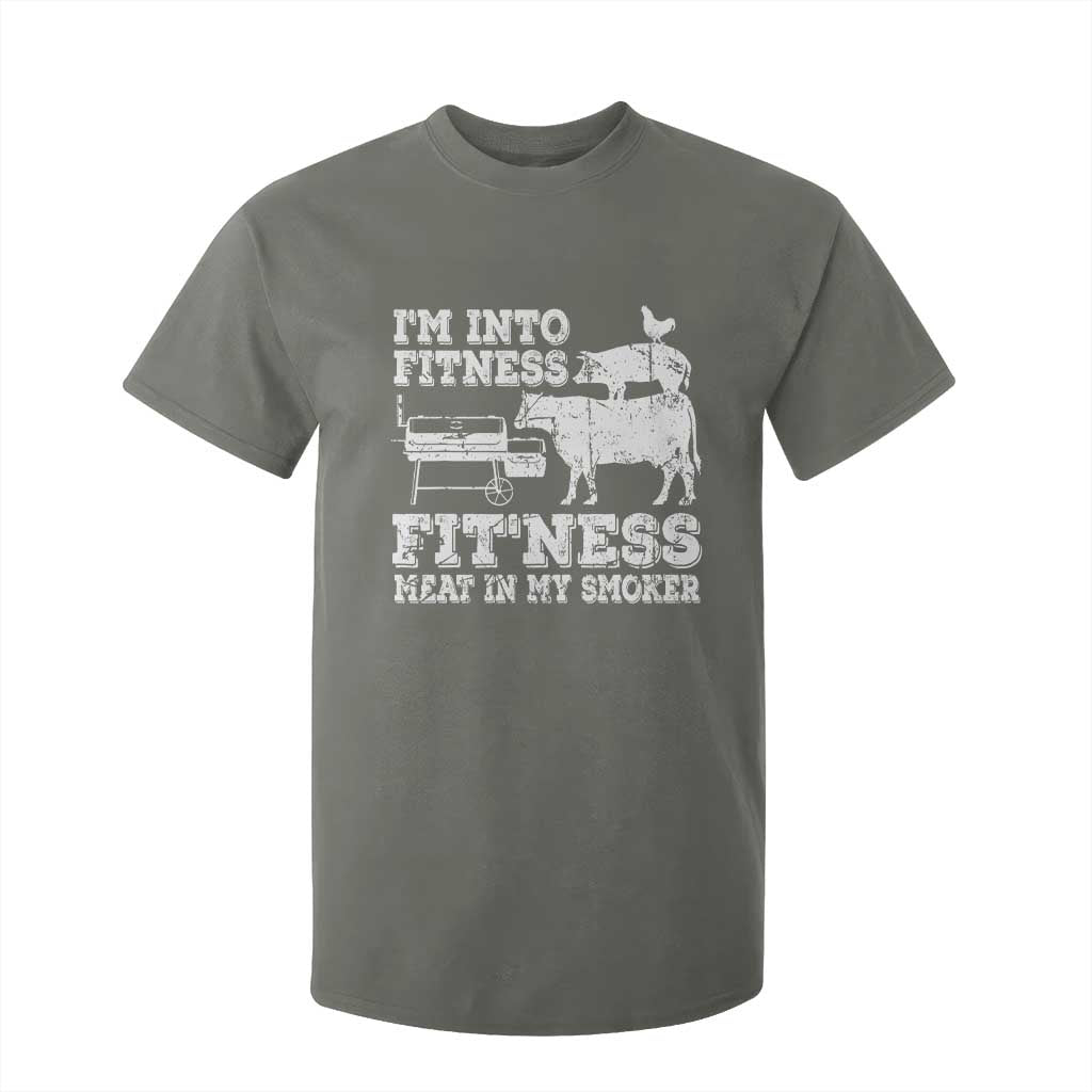 Funny BBQ T Shirt For Kid Meat Smoking Barbeque Griller Grilling Gifts TS10 Military Green Print Your Wear