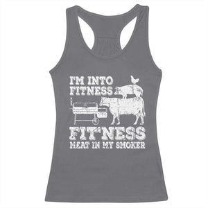 Funny BBQ Racerback Tank Top Meat Smoking Barbeque Griller Grilling Gifts TS10 Charcoal Print Your Wear