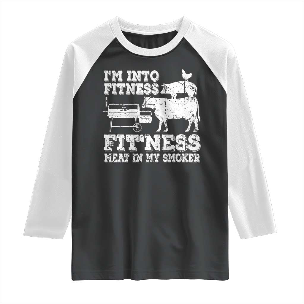Funny BBQ Raglan Shirt Meat Smoking Barbeque Griller Grilling Gifts TS10 Black White Print Your Wear