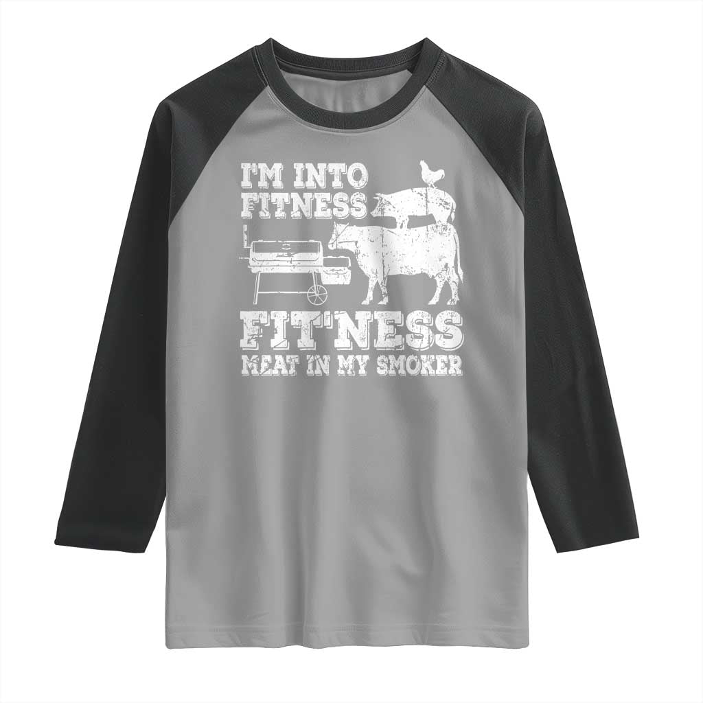 Funny BBQ Raglan Shirt Meat Smoking Barbeque Griller Grilling Gifts TS10 Sport Gray Black Print Your Wear