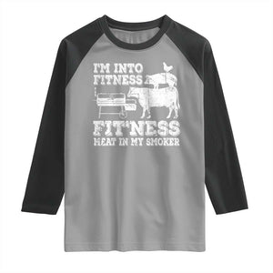 Funny BBQ Raglan Shirt Meat Smoking Barbeque Griller Grilling Gifts TS10 Sport Gray Black Print Your Wear