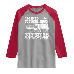 Funny BBQ Raglan Shirt Meat Smoking Barbeque Griller Grilling Gifts TS10 Sport Gray Red Print Your Wear