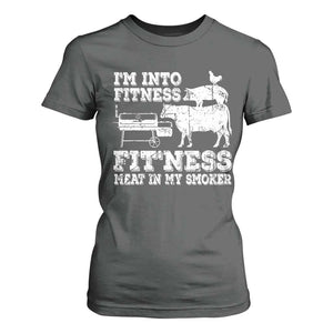 Funny BBQ T Shirt For Women Meat Smoking Barbeque Griller Grilling Gifts TS10 Dark Heather Print Your Wear