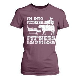 Funny BBQ T Shirt For Women Meat Smoking Barbeque Griller Grilling Gifts TS10 Maroon Print Your Wear