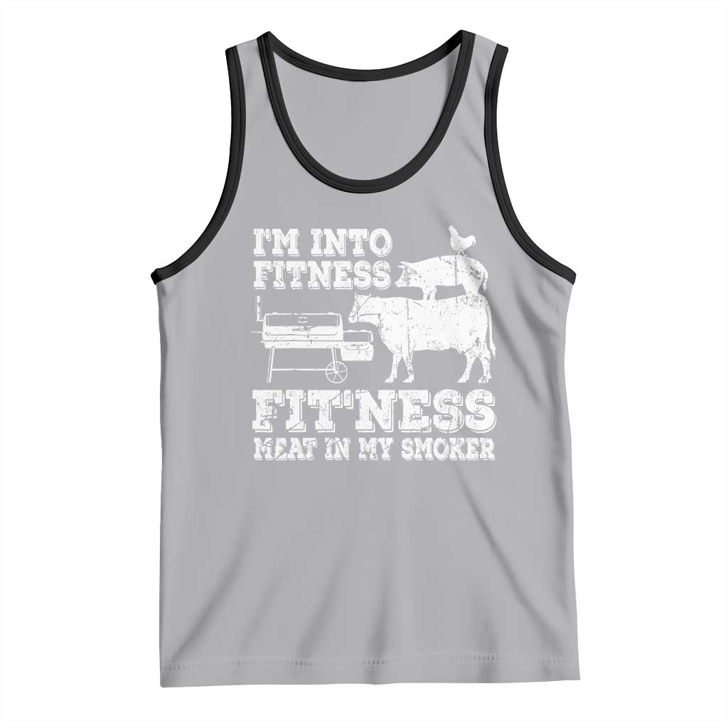Funny BBQ Tank Top Meat Smoking Barbeque Griller Grilling Gifts TS10 Athletic Heather Black Print Your Wear