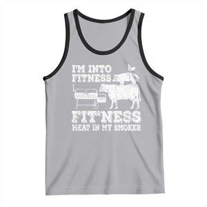 Funny BBQ Tank Top Meat Smoking Barbeque Griller Grilling Gifts TS10 Athletic Heather Black Print Your Wear