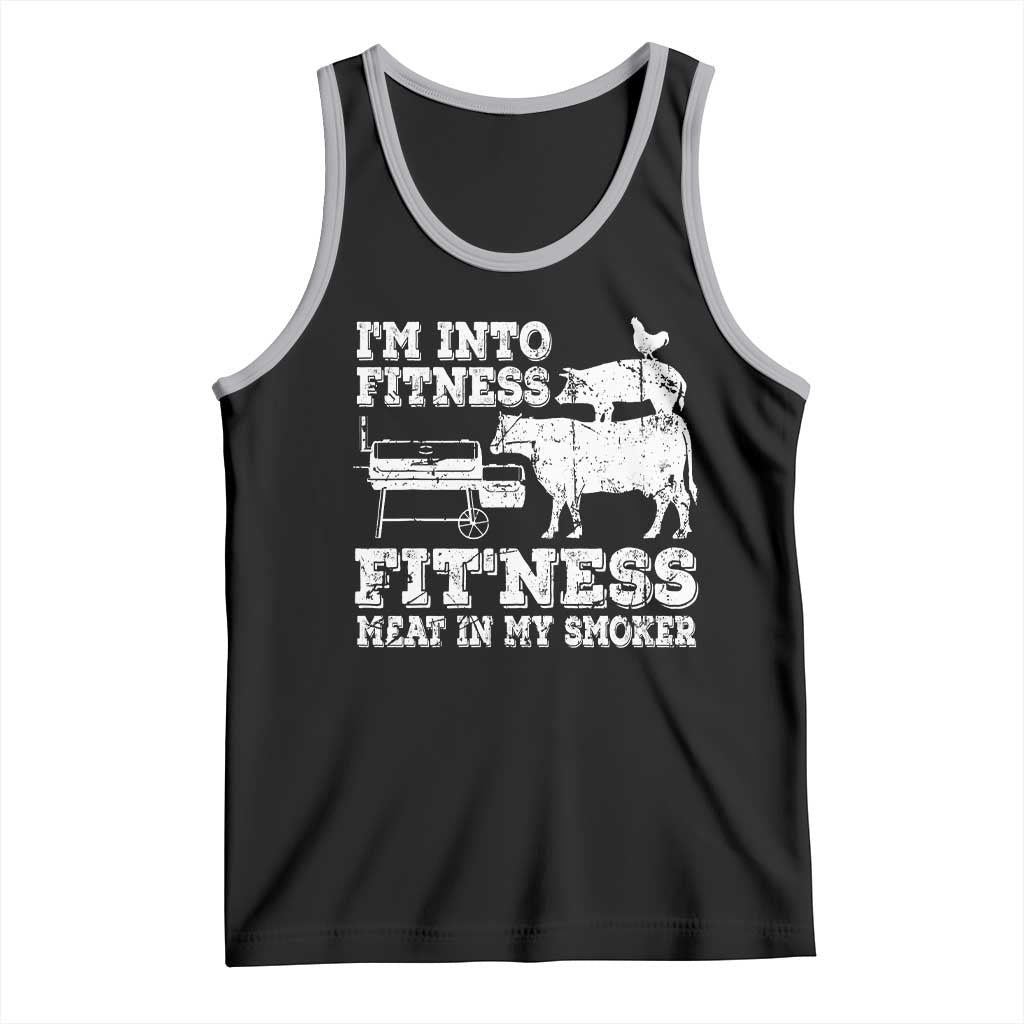 Funny BBQ Tank Top Meat Smoking Barbeque Griller Grilling Gifts TS10 Black Athletic Heather Print Your Wear