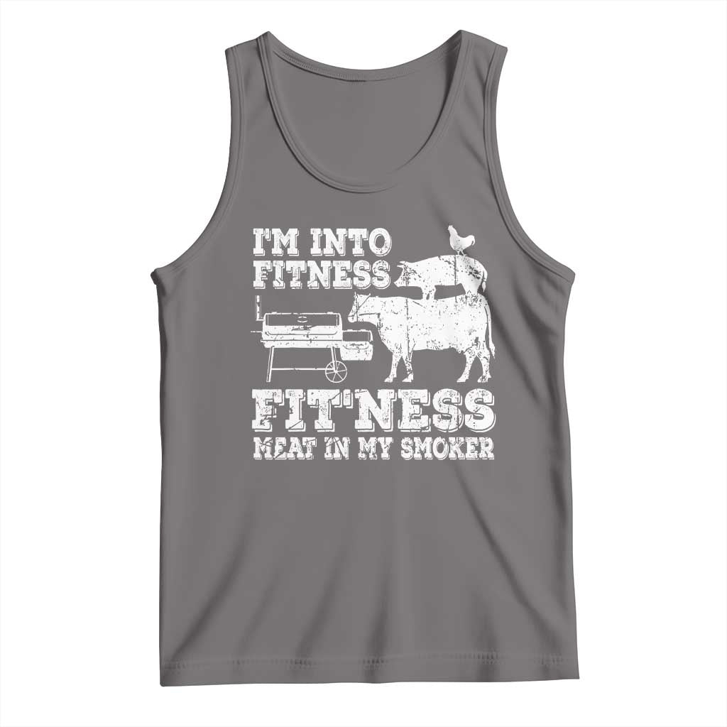 Funny BBQ Tank Top Meat Smoking Barbeque Griller Grilling Gifts TS10 Deep Heather Print Your Wear