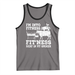 Funny BBQ Tank Top Meat Smoking Barbeque Griller Grilling Gifts TS10 Deep Heather Black Print Your Wear