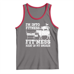 Funny BBQ Tank Top Meat Smoking Barbeque Griller Grilling Gifts TS10 Deep Heather Red Print Your Wear