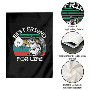 Squirrel Lover Garden Flag Funny Vintage Squirrel Gift Best Friend For Life TS10 Print Your Wear