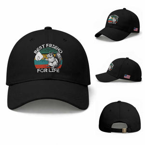 Squirrel Lover Baseball Cap Funny Vintage Squirrel Gift Best Friend For Life TS10 Baseball Cap Universal Fit Black Print Your Wear