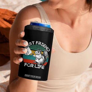 Squirrel Lover 4 in 1 Can Cooler Tumbler Funny Vintage Squirrel Gift Best Friend For Life TS10 Print Your Wear