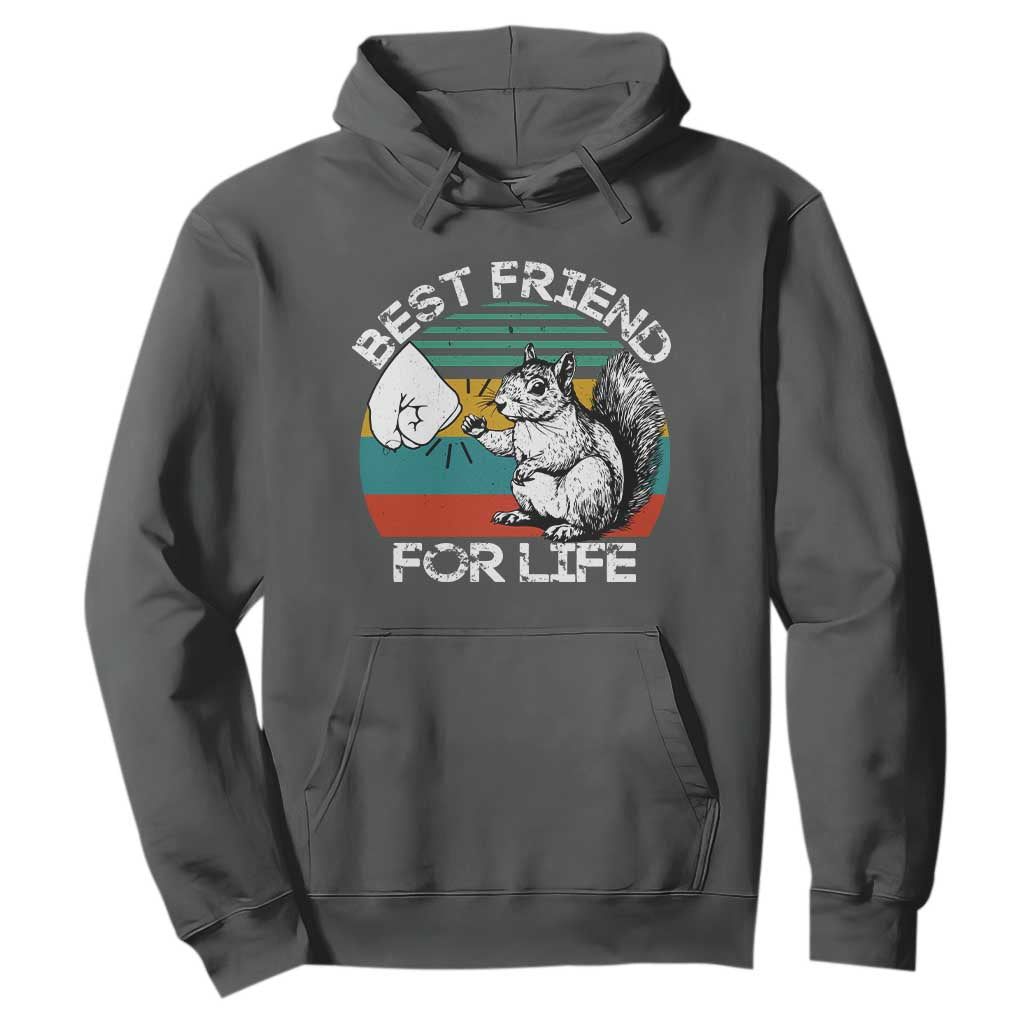 Squirrel Lover Hoodie Funny Vintage Squirrel Gift Best Friend For Life TS10 Dark Heather Print Your Wear