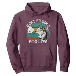 Squirrel Lover Hoodie Funny Vintage Squirrel Gift Best Friend For Life TS10 Maroon Print Your Wear