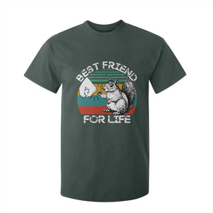 Squirrel Lover T Shirt For Kid Funny Vintage Squirrel Gift Best Friend For Life TS10 Dark Forest Green Print Your Wear