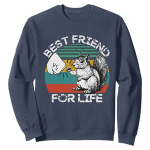 Squirrel Lover Sweatshirt Funny Vintage Squirrel Gift Best Friend For Life TS10 Navy Print Your Wear