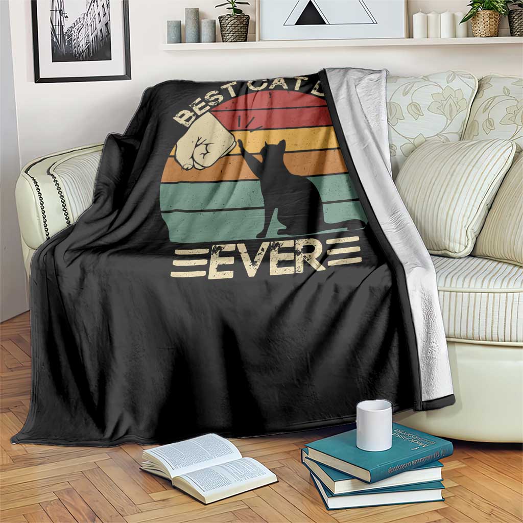 Best Cat Dad Ever Throw Blanket Funny Cat Lover Gift Fathers Day TS10 Print Your Wear