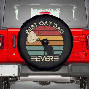 Best Cat Dad Ever Spare Tire Cover Funny Cat Lover Gift Fathers Day TS10 Black Print Your Wear