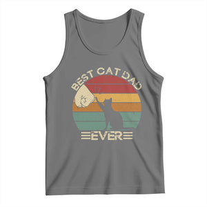 Best Cat Dad Ever Tank Top Funny Cat Lover Gift Fathers Day TS10 Black Heather Print Your Wear