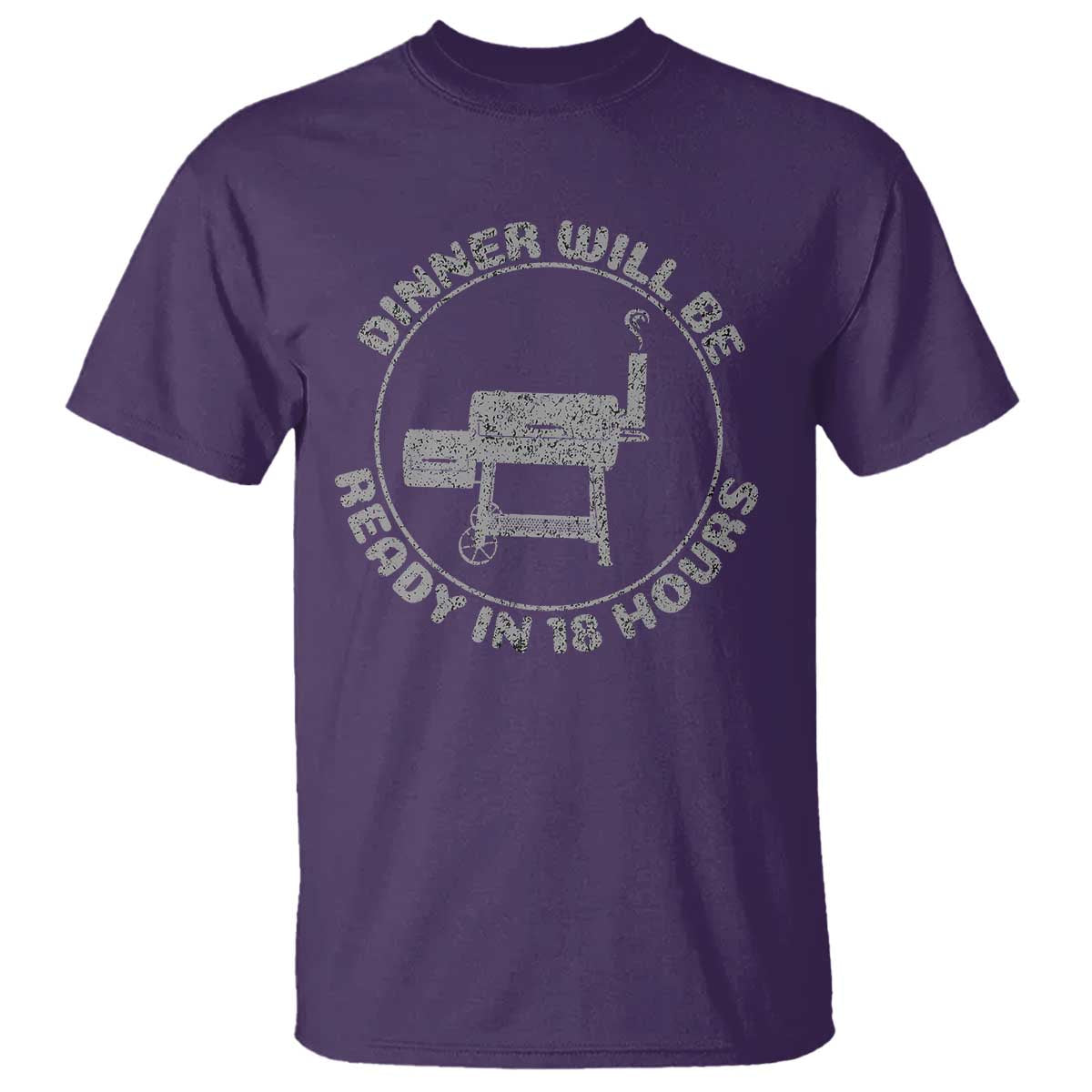 BBQ T Shirt Dinner Will Be Ready in 18 Hours Meat Smoker TS10 Purple Print Your Wear