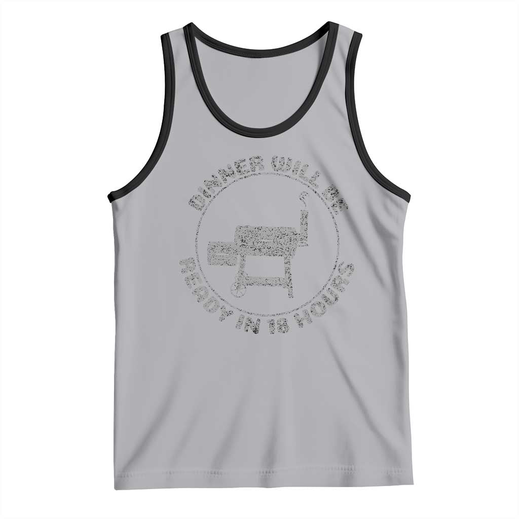 BBQ Tank Top Dinner Will Be Ready in 18 Hours Meat Smoker TS10 Athletic Heather Black Print Your Wear
