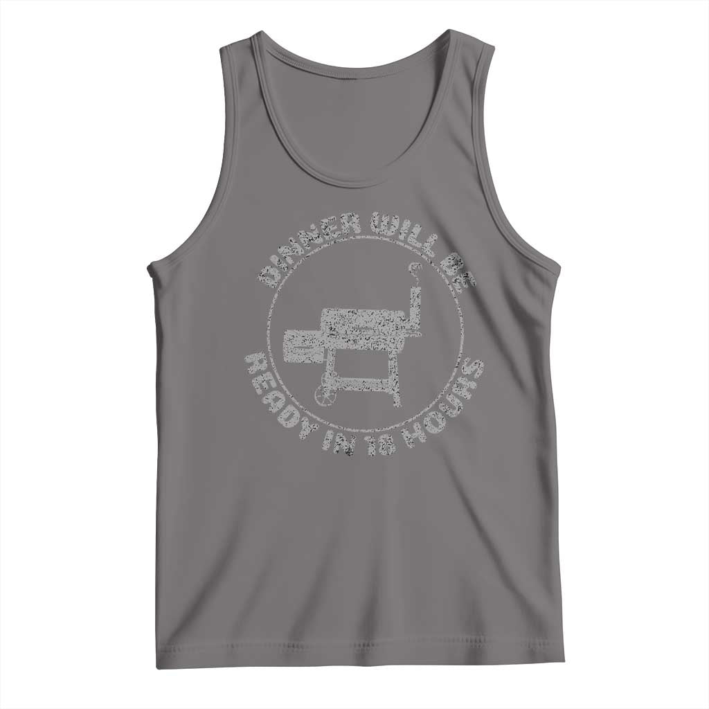 BBQ Tank Top Dinner Will Be Ready in 18 Hours Meat Smoker TS10 Deep Heather Print Your Wear