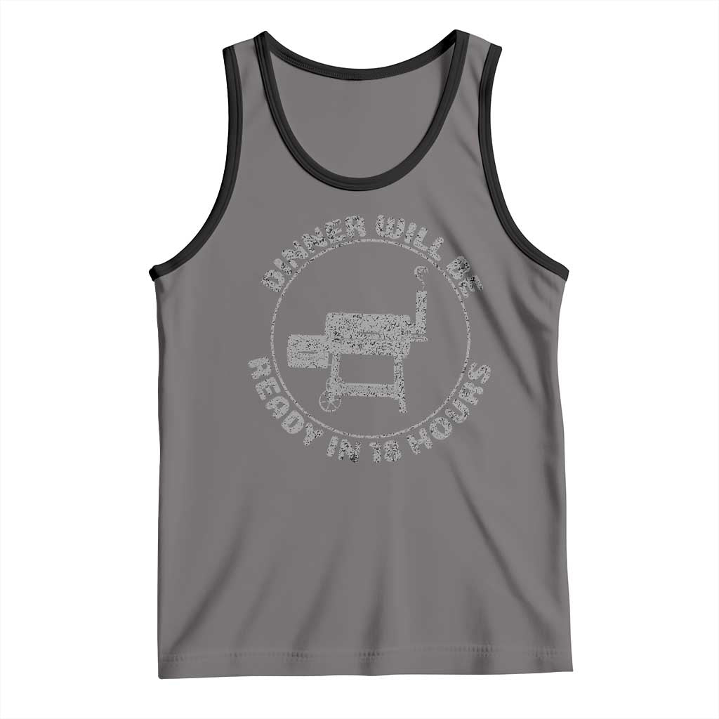 BBQ Tank Top Dinner Will Be Ready in 18 Hours Meat Smoker TS10 Deep Heather Black Print Your Wear