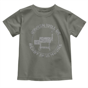 BBQ Toddler T Shirt Dinner Will Be Ready in 18 Hours Meat Smoker TS10 Military Green Print Your Wear