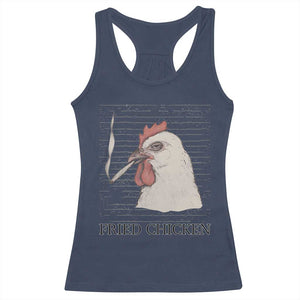 Fried Chicken 420 Racerback Tank Top Funny Weed Stoner Cannabis TS10 Navy Print Your Wear
