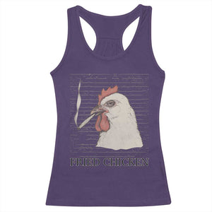 Fried Chicken 420 Racerback Tank Top Funny Weed Stoner Cannabis TS10 Purple Print Your Wear