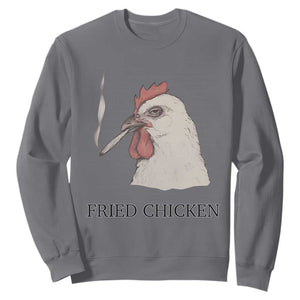Fried Chicken 420 Sweatshirt Funny Weed Stoner Cannabis TS10 Charcoal Print Your Wear