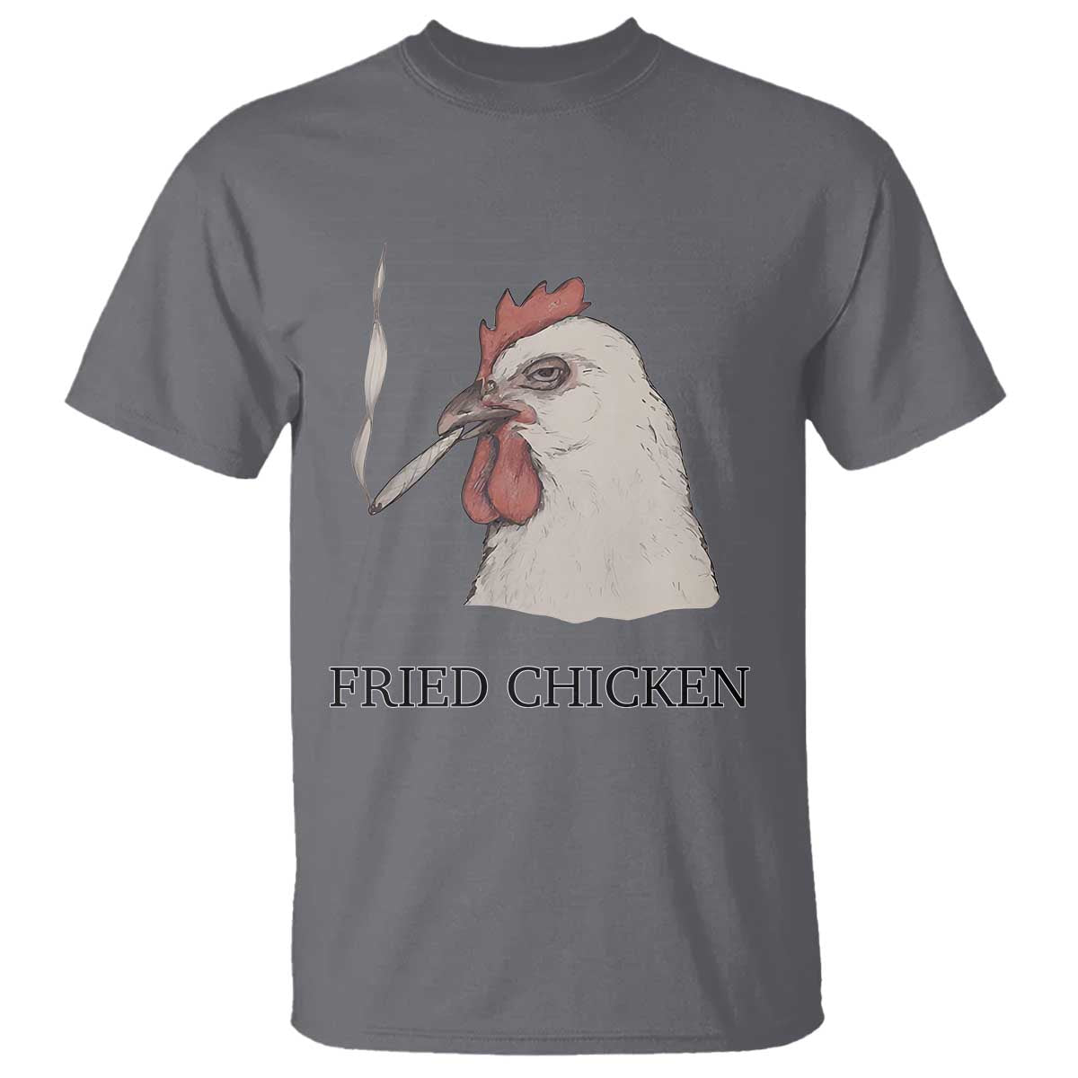 Fried Chicken 420 T Shirt Funny Weed Stoner Cannabis TS10 Charcoal Print Your Wear