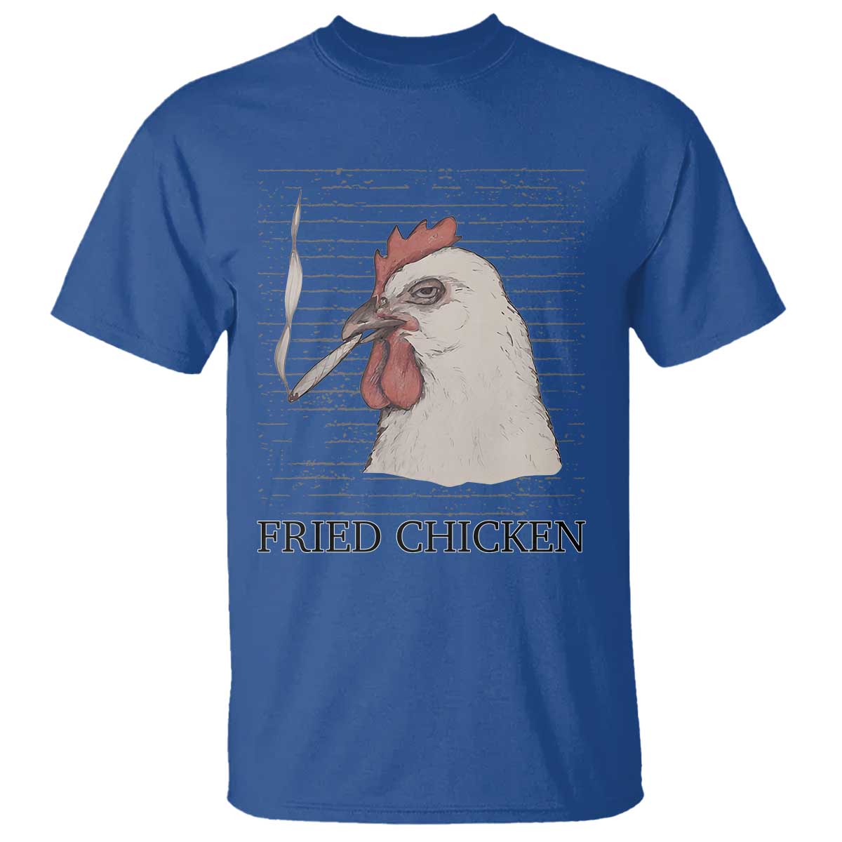 Fried Chicken 420 T Shirt Funny Weed Stoner Cannabis TS10 Royal Blue Print Your Wear