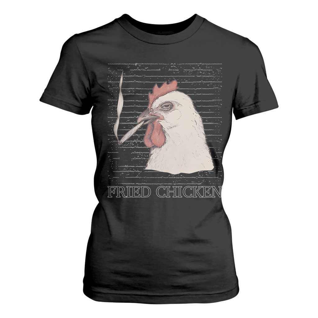 Fried Chicken 420 T Shirt For Women Funny Weed Stoner Cannabis TS10 Black Print Your Wear