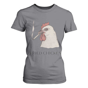 Fried Chicken 420 T Shirt For Women Funny Weed Stoner Cannabis TS10 Charcoal Print Your Wear