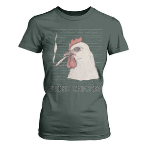 Fried Chicken 420 T Shirt For Women Funny Weed Stoner Cannabis TS10 Dark Forest Green Print Your Wear